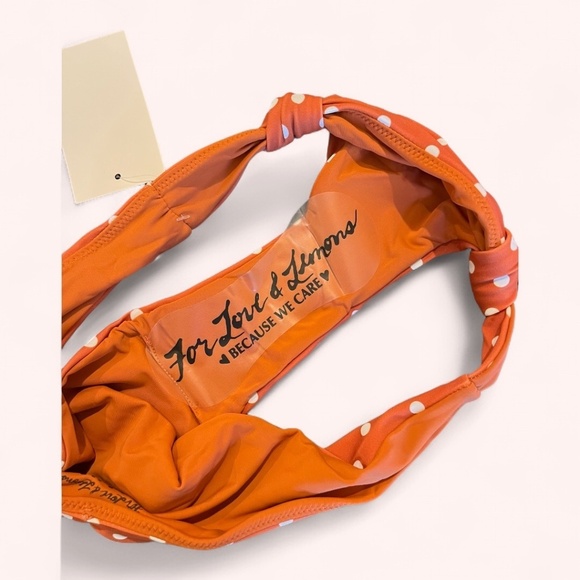 For Love & Lemons Low Rise Orange Polka Dot Cheeky Bikini Bottoms NWT Size L - Picture 6 of 7